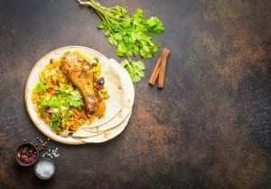 Biryani chicken dish